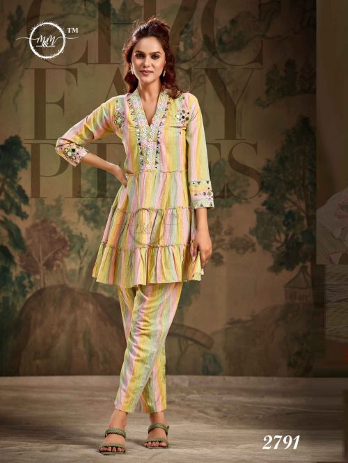 M And M 2791 Kurti With Bottom Catalog